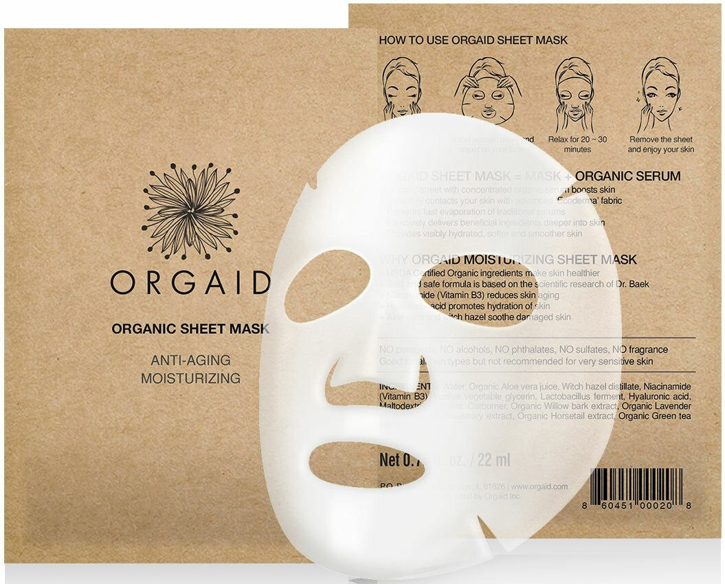 4-Pack Anti-Aging & Moisturizing Organic Sheet Mask