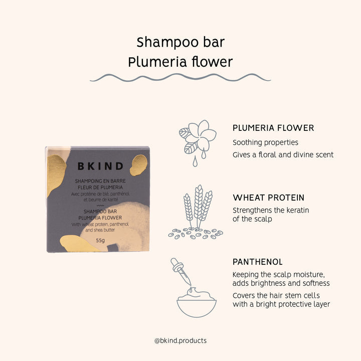 Shampoo Bar - Plumeria Flower - For coily or curly hair