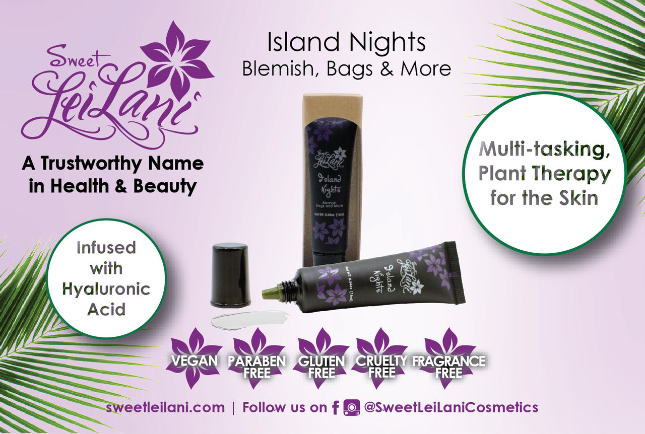 Island Nights Blemish, Bags and More
