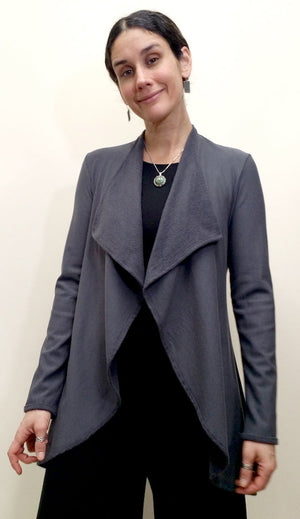 Brenda Laine Long Fleece Panel Jacket