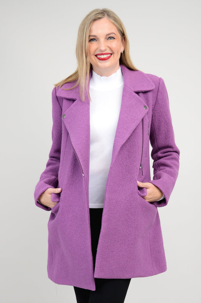Lyon Wool Coat Lavender Small