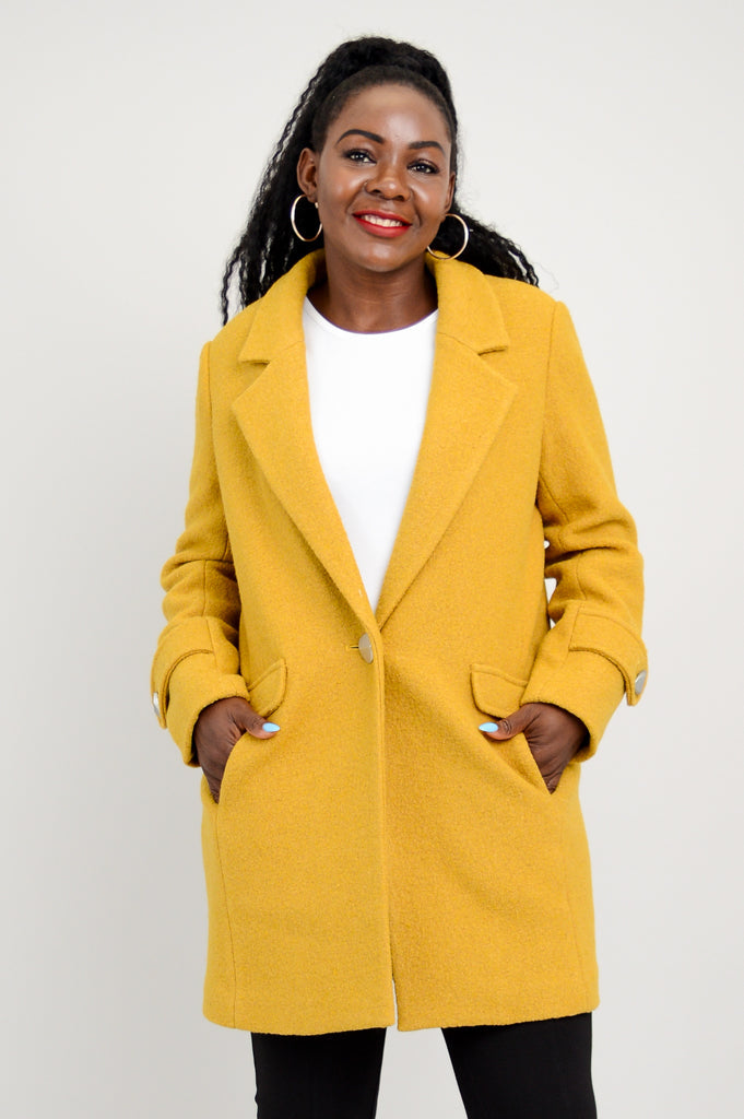 Milan Wool Coat Mustard Mustard Small