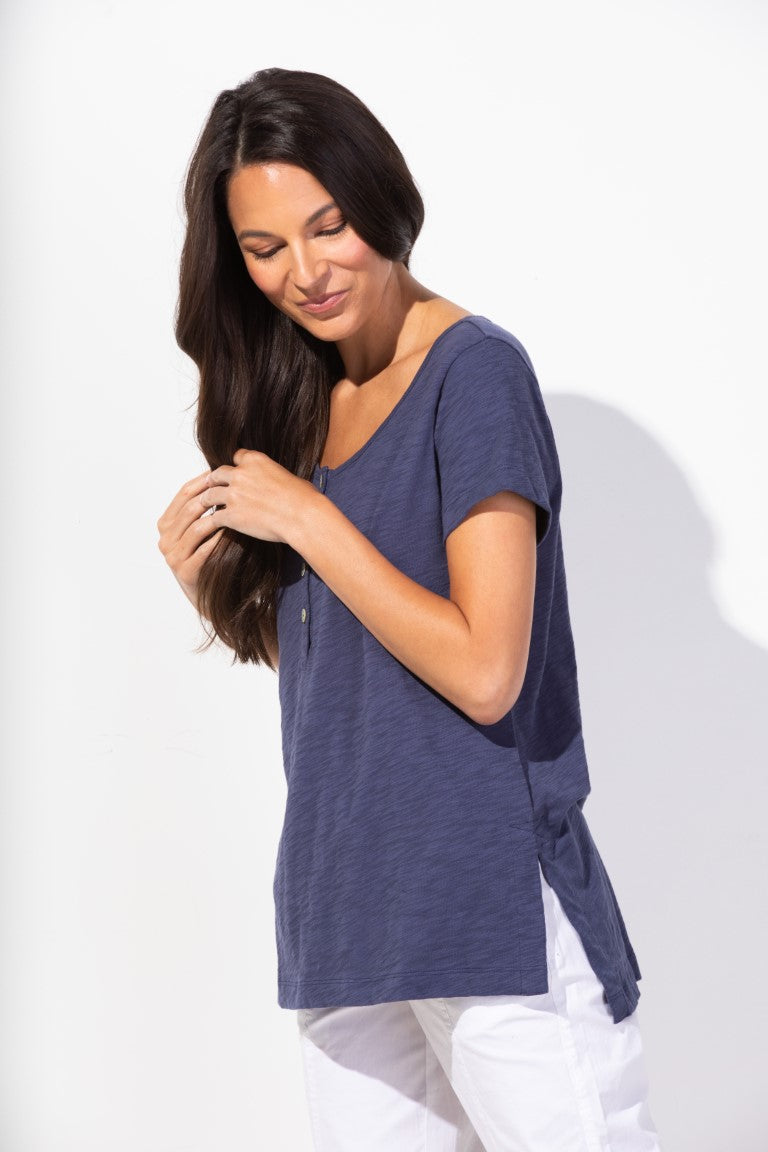 Front Button Henley Tee