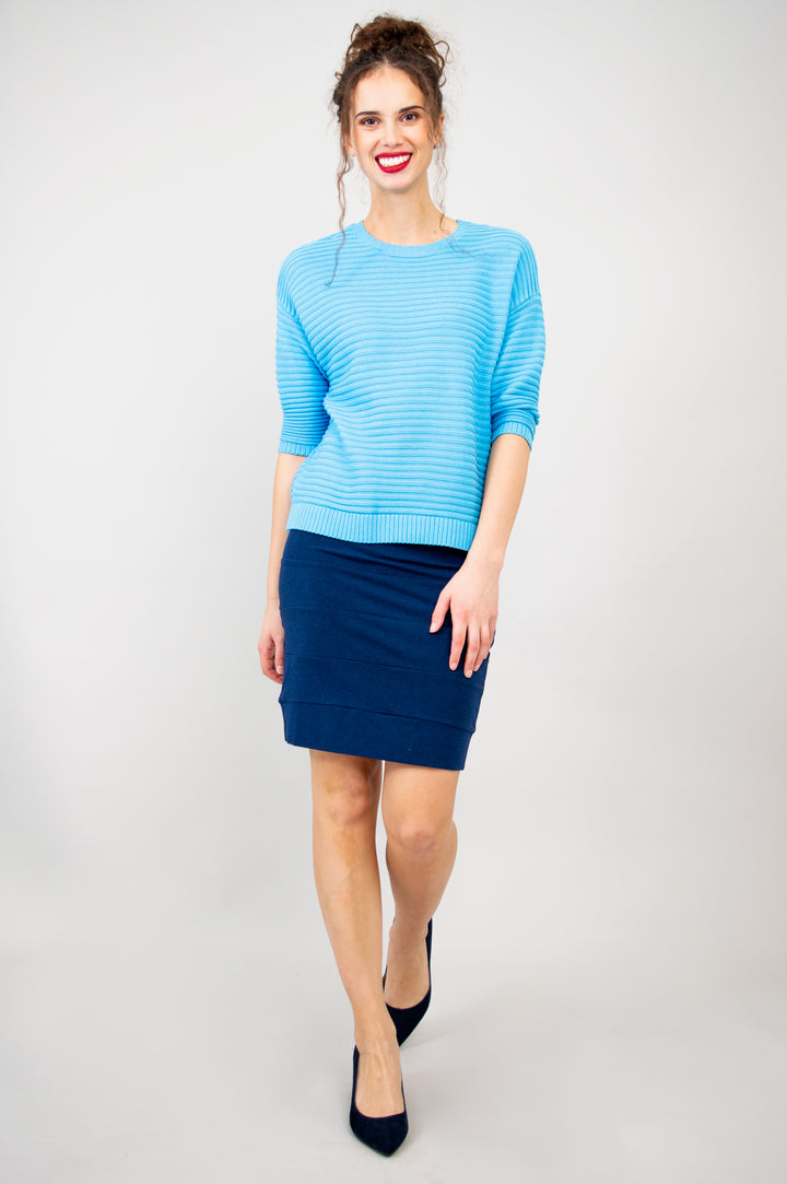 Cami Sweater - Natural/Blue