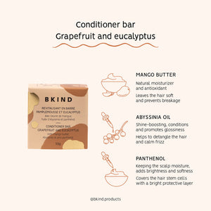 Conditioner Bar - Grapefruit and Eucalyptus - For normal to oily hair