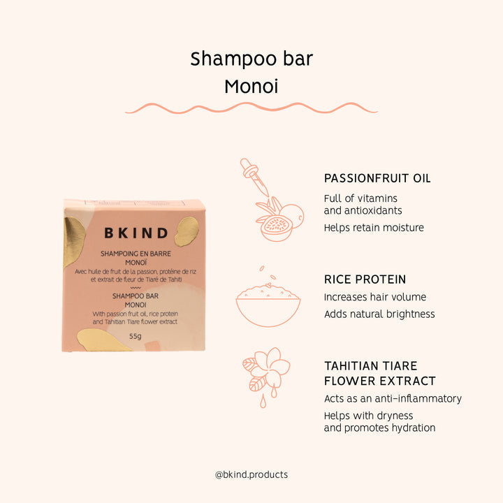 Shampoo Bar - Monoi - For dry or thin hair