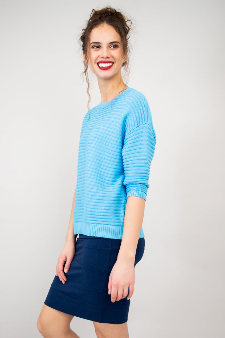 Cami Sweater - Natural/Blue